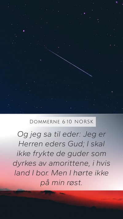 Dommerne 6:10 NORSK Bible Verse Image