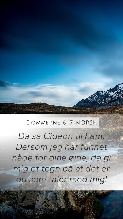 Dommerne 6:17 NORSK Bible Verse Image