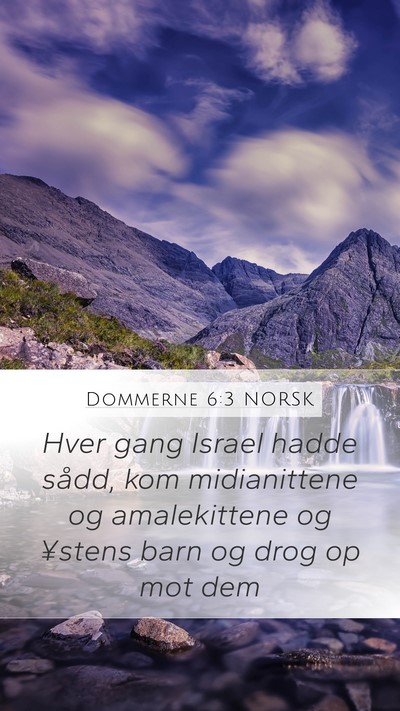 Dommerne 6:3 NORSK Bible Verse Image