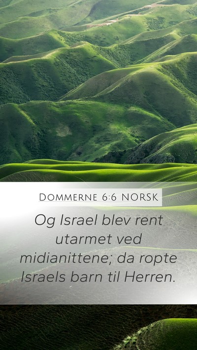 Dommerne 6:6 NORSK Bible Verse Image
