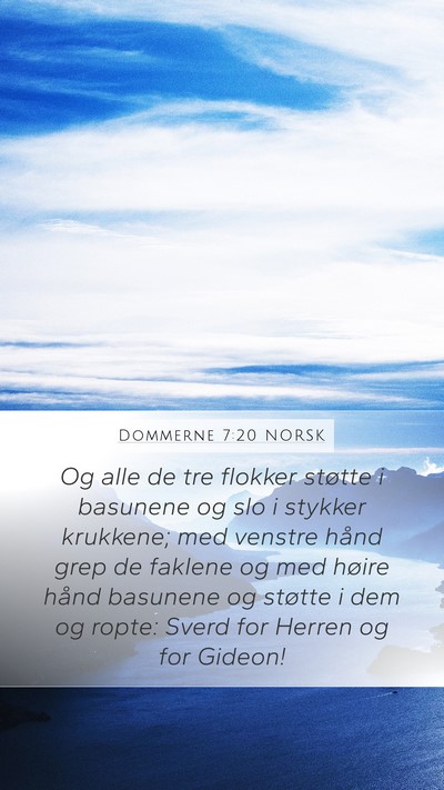 Dommerne 7:20 NORSK Bible Verse Image