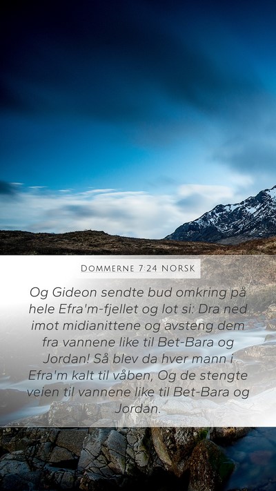 Dommerne 7:24 NORSK Bible Verse Image