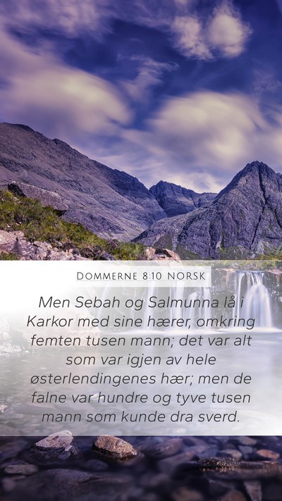 Dommerne 8:10 NORSK Bible Verse Image