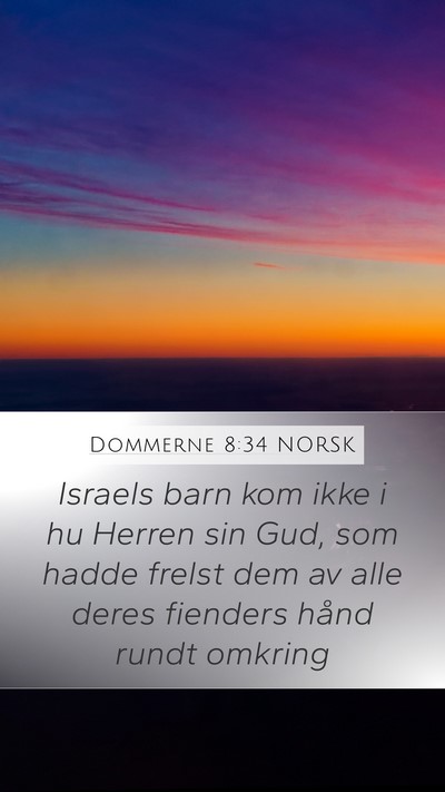 Dommerne 8:34 NORSK Bible Verse Image