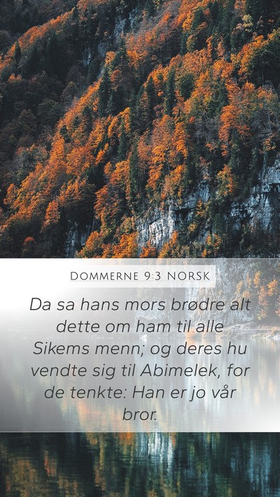 Dommerne 9:3 NORSK Bible Verse Image