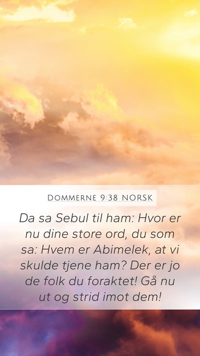 Dommerne 9:38 NORSK Bible Verse Image