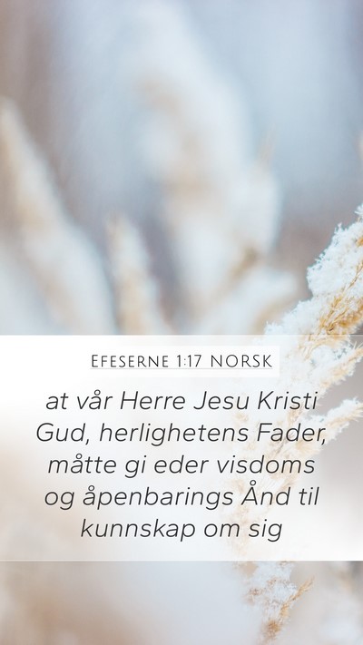 Efeserne 1:17 NORSK Bible Verse Image