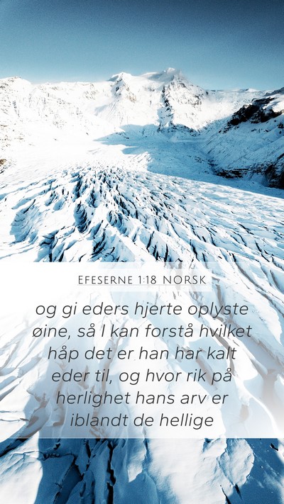 Efeserne 1:18 NORSK Bible Verse Image