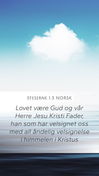 Efeserne 1:3 NORSK Bible Verse Image