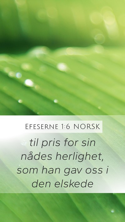 Efeserne 1:6 NORSK Bible Verse Image