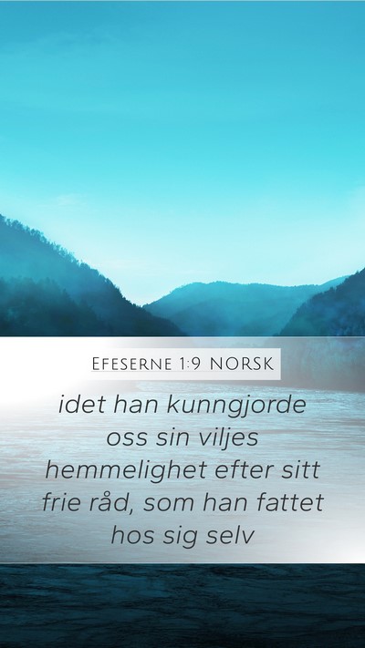 Efeserne 1:9 NORSK Bible Verse Image