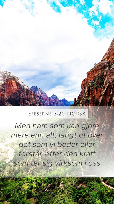 Efeserne 3:20 NORSK Bible Verse Image