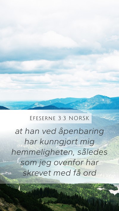Efeserne 3:3 NORSK Bible Verse Image