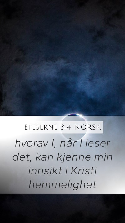 Efeserne 3:4 NORSK Bible Verse Image