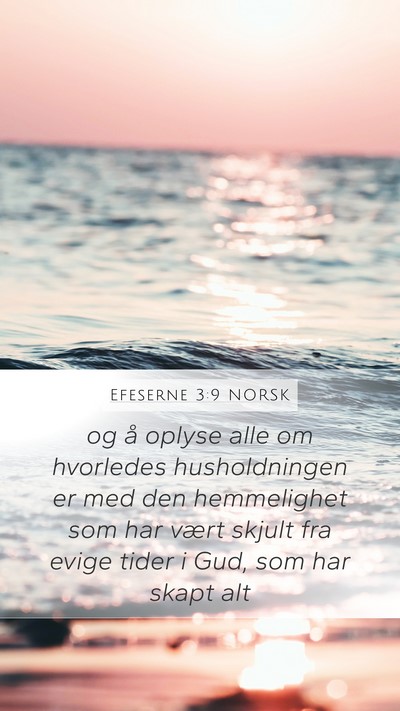 Efeserne 3:9 NORSK Bible Verse Image