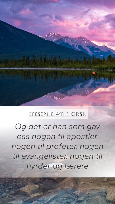 Efeserne 4:11 NORSK Bible Verse Image