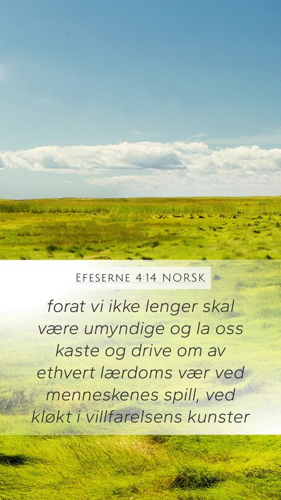 Efeserne 4:14 NORSK Bible Verse Image
