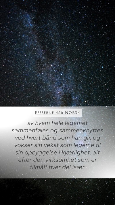 Efeserne 4:16 NORSK Bible Verse Image