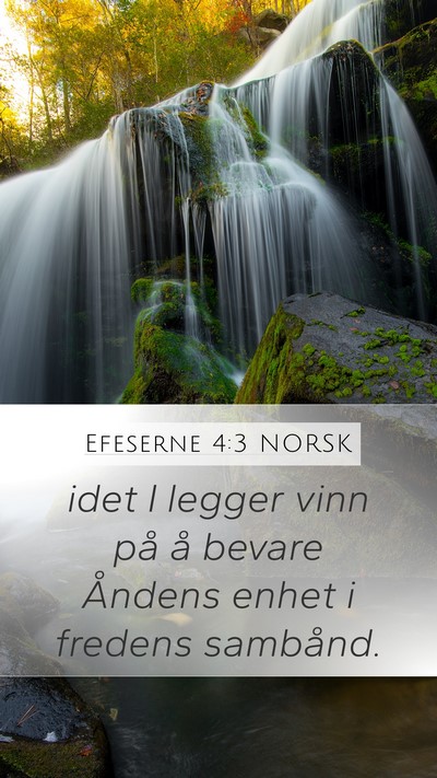 Efeserne 4:3 NORSK Bible Verse Image