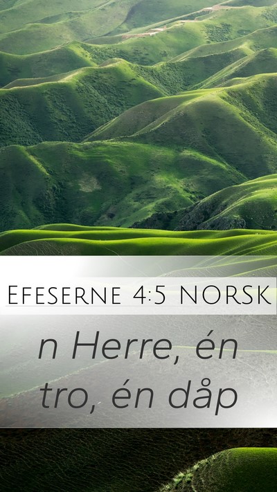 Efeserne 4:5 NORSK Bible Verse Image