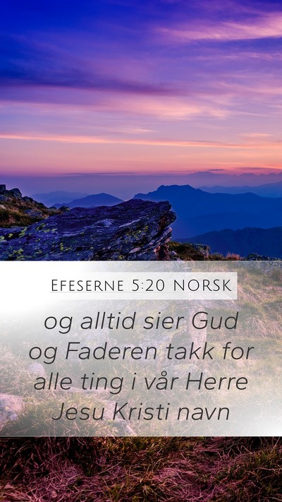 Efeserne 5:20 NORSK Bible Verse Image