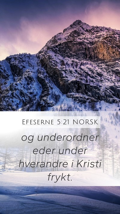 Efeserne 5:21 NORSK Bible Verse Image