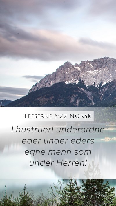Efeserne 5:22 NORSK Bible Verse Image