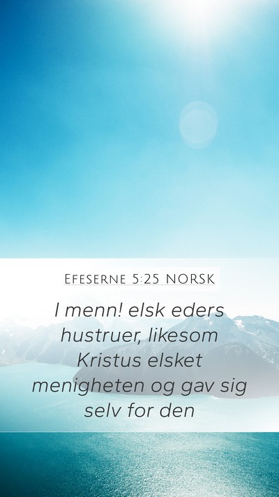 Efeserne 5:25 NORSK Bible Verse Image