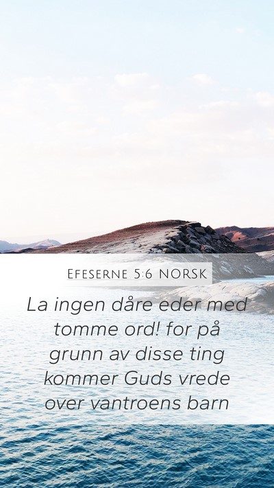 Efeserne 5:6 NORSK Bible Verse Image