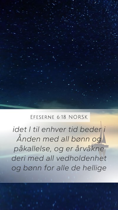 Efeserne 6:18 NORSK Bible Verse Image