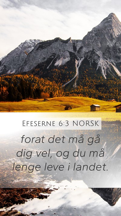 Efeserne 6:3 NORSK Bible Verse Image