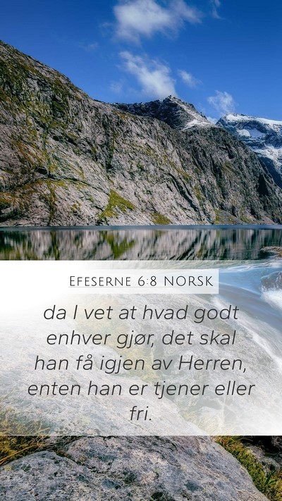 Efeserne 6:8 NORSK Bible Verse Image