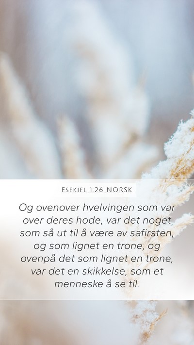 Esekiel 1:26 NORSK Bible Verse Image