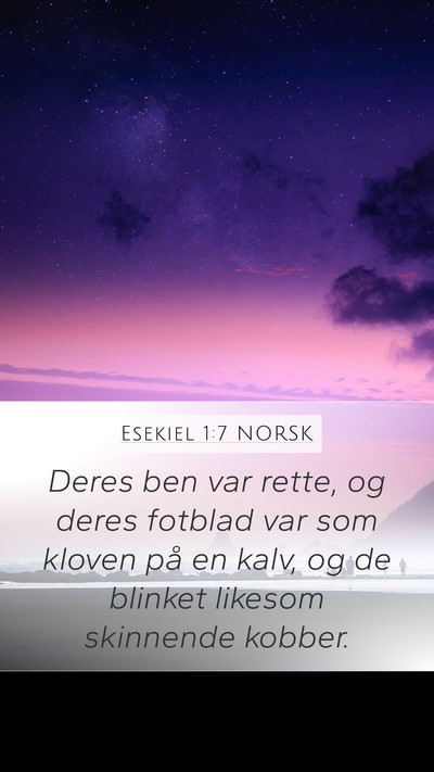 Esekiel 1:7 NORSK Bible Verse Image
