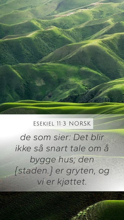 Esekiel 11:3 NORSK Bible Verse Image