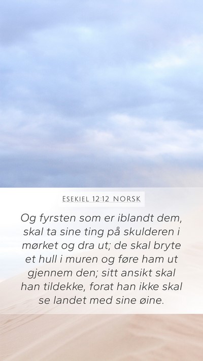 Esekiel 12:12 NORSK Bible Verse Image