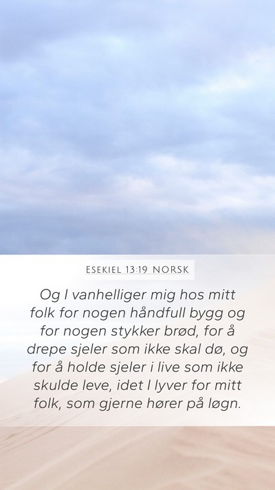 Esekiel 13:19 NORSK Bible Verse Image