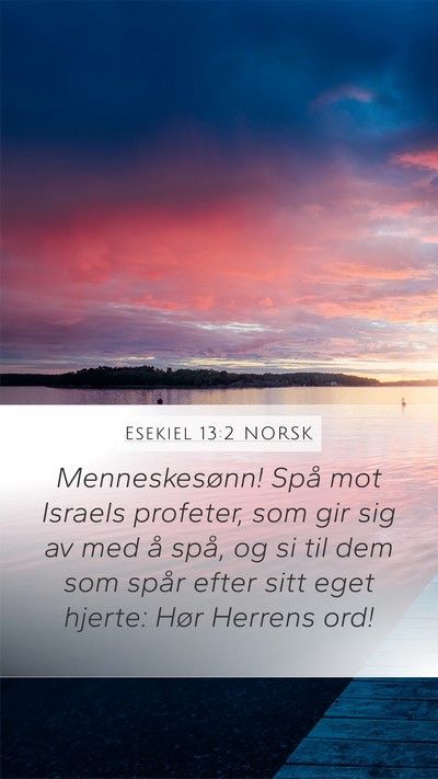 Esekiel 13:2 NORSK Bible Verse Image