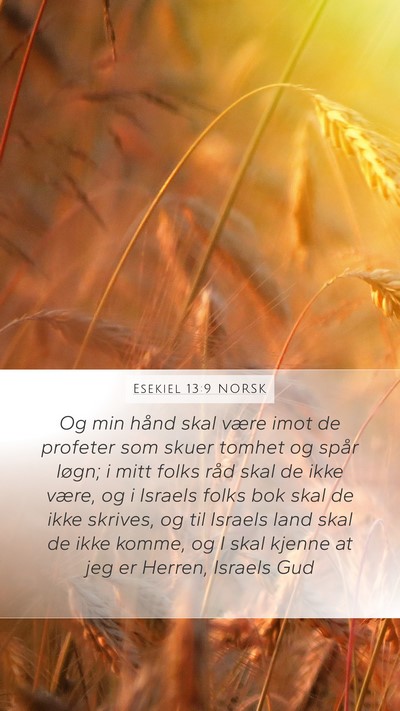 Esekiel 13:9 NORSK Bible Verse Image