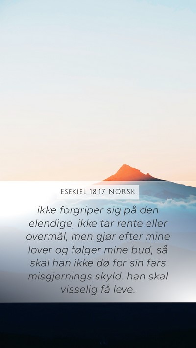 Esekiel 18:17 NORSK Bible Verse Image