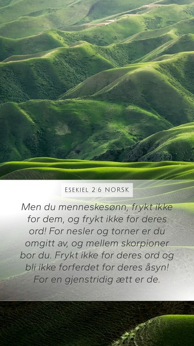 Esekiel 2:6 NORSK Bible Verse Image