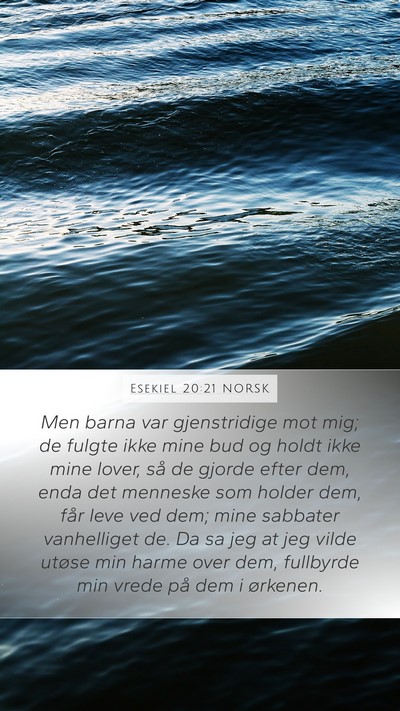 Esekiel 20:21 NORSK Bible Verse Image