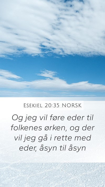 Esekiel 20:35 NORSK Bible Verse Image