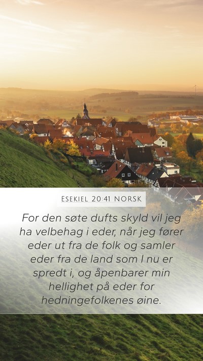 Esekiel 20:41 NORSK Bible Verse Image