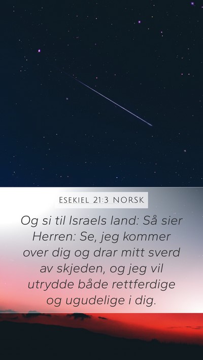 Esekiel 21:3 NORSK Bible Verse Image