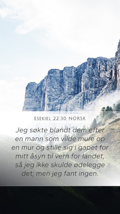 Esekiel 22:30 NORSK Bible Verse Image