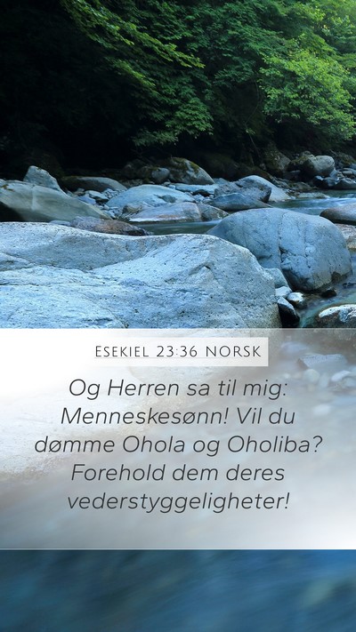 Esekiel 23:36 NORSK Bible Verse Image