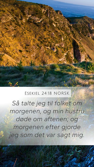 Esekiel 24:18 NORSK Bible Verse Image