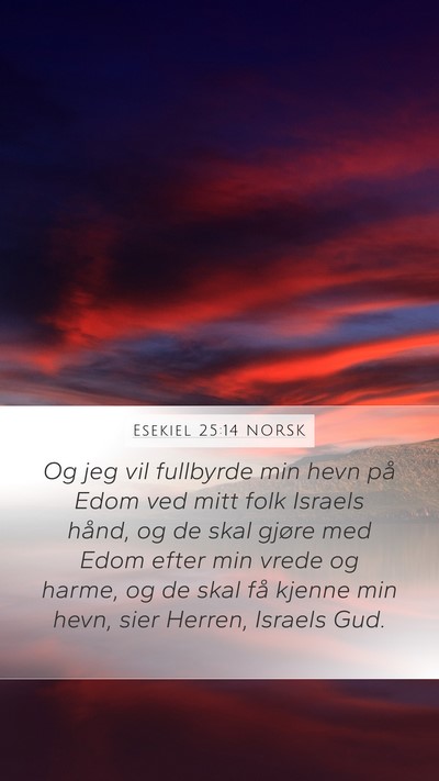 Esekiel 25:14 NORSK Bible Verse Image