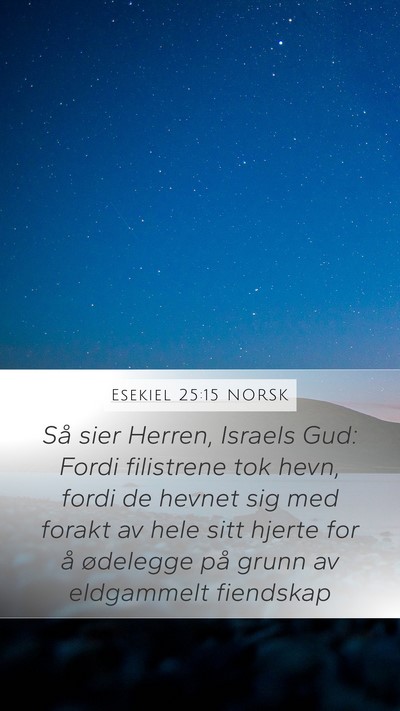 Esekiel 25:15 NORSK Bible Verse Image